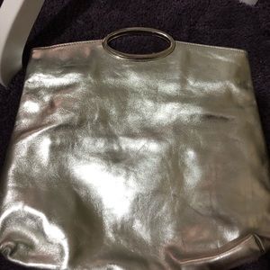 Shimmering sliver purse